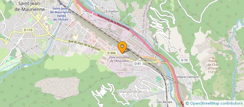 localisation de l'entreprise HYGIPRO à SAINT-JEAN-DE-MAURIENNE