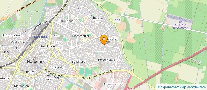 localisation de l'entreprise HYGIPROSUD à NARBONNE