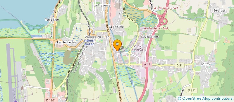 localisation de l'entreprise HYGITEC à VIVIERS-DU-LAC