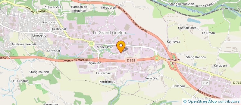 localisation de l'entreprise HYLOC  QUIMPER