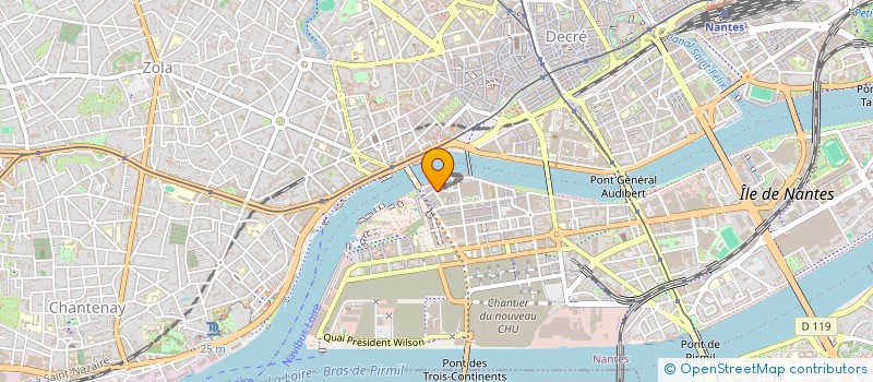 localisation de l'entreprise HYM à NANTES
