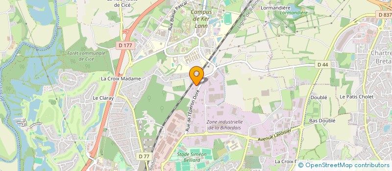 localisation de l'entreprise HYNERA-ENVIRONNEMENT  BRUZ