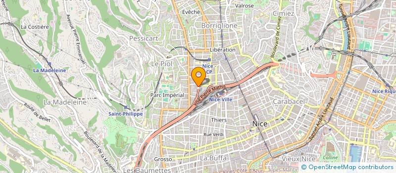 localisation de l'entreprise HYPER BATIMENT à NICE