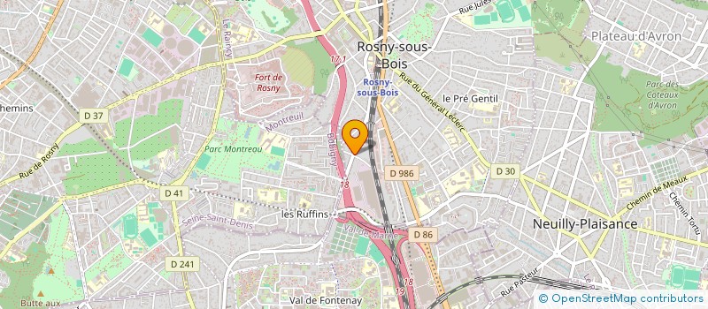 localisation de l'entreprise HYPERBURO  ROSNY-SOUS-BOIS