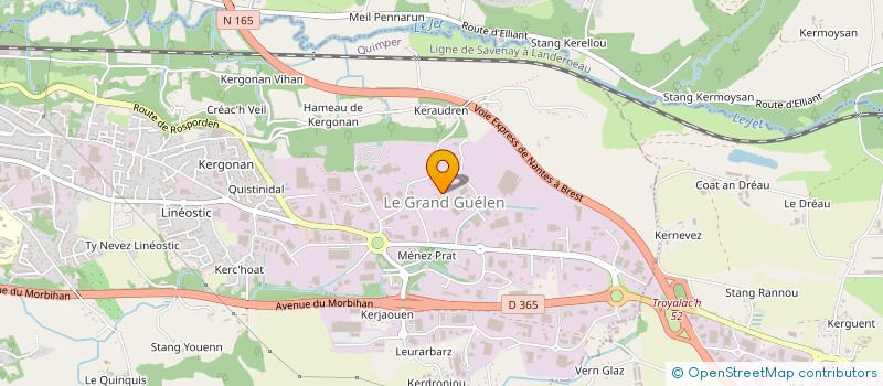 localisation de l'entreprise HYPERBURO DEVELOPPEMENT à QUIMPER