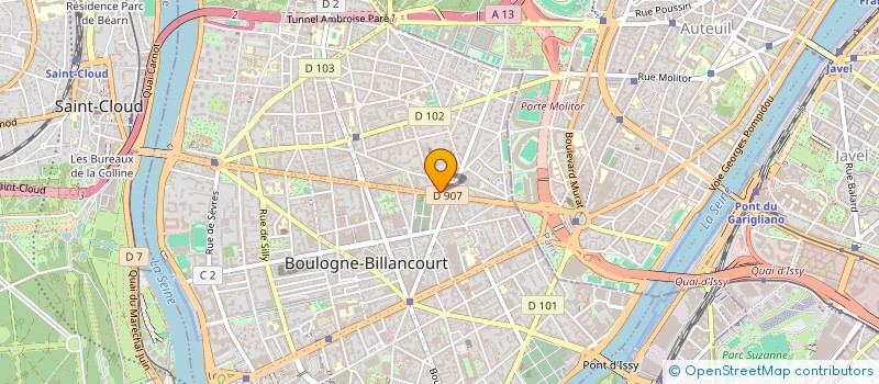 localisation de l'entreprise HYPERCACHER BOULOGNE à BOULOGNE-BILLANCOURT