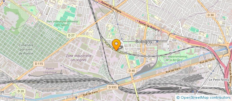 localisation de l'entreprise HYPERCACHER CENTRALE D'ACHATS à BOBIGNY