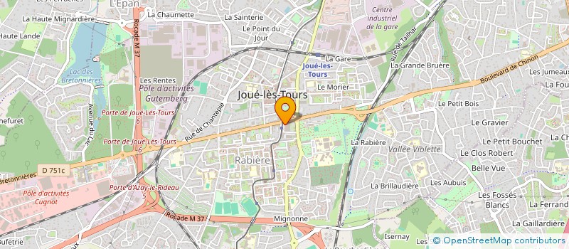 localisation de l'entreprise HYPERION à JOUE-LES-TOURS