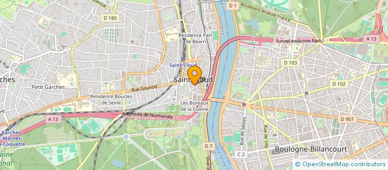localisation de l'entreprise HYPERION à SAINT-CLOUD
