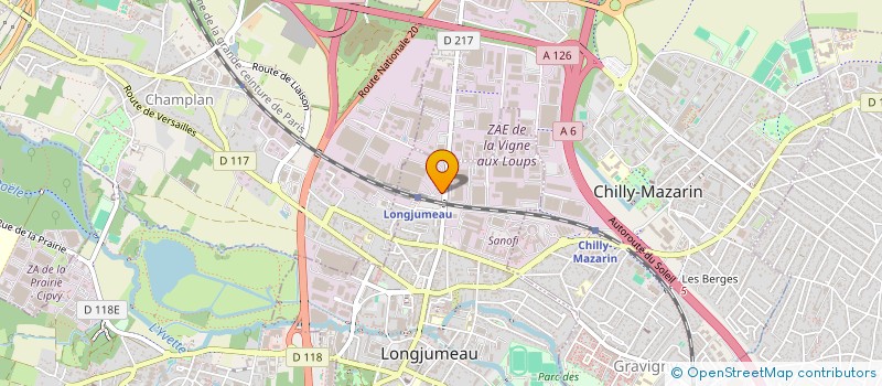 localisation de l'entreprise HYPERMARCHE NADAL ET COMPAGNIE à LONGJUMEAU