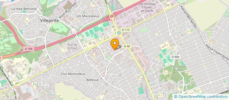 localisation de l'entreprise HYPESTREET à VILLEPINTE