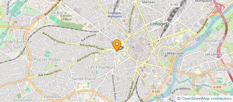localisation de l'entreprise HYPOCONFORT à LIMOGES