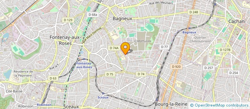 localisation de l'entreprise HYPOPHYSE BTP à BAGNEUX