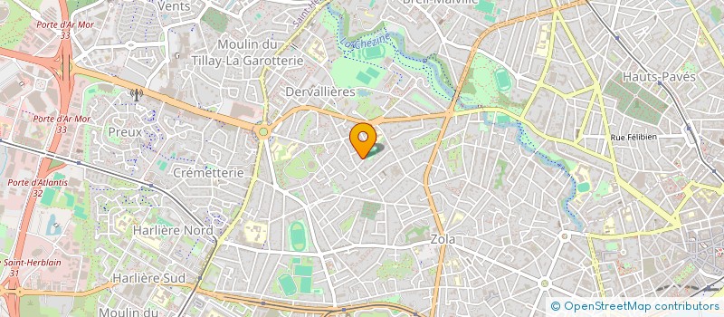 localisation de l'entreprise HYVESTA à NANTES