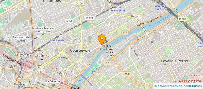 localisation de l'entreprise HZ TRADE à COURBEVOIE