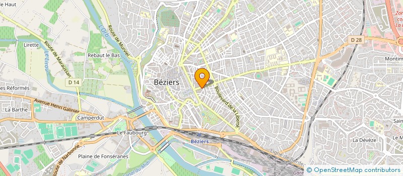 localisation de l'entreprise HZF  BEZIERS