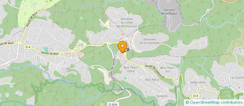 localisation de l'entreprise I 2 A  VALBONNE