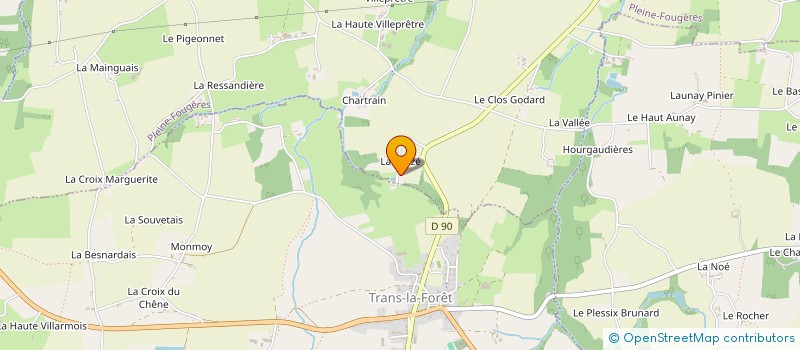 localisation de l'entreprise I.A.J.M.  PLEINE-FOUGERES