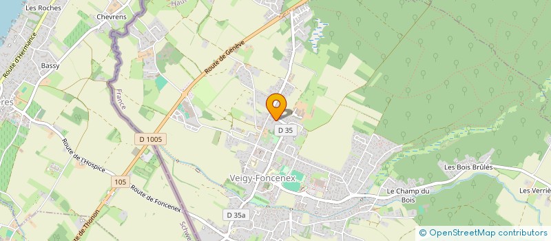 localisation de l'entreprise I.A.S.  VEIGY-FONCENEX