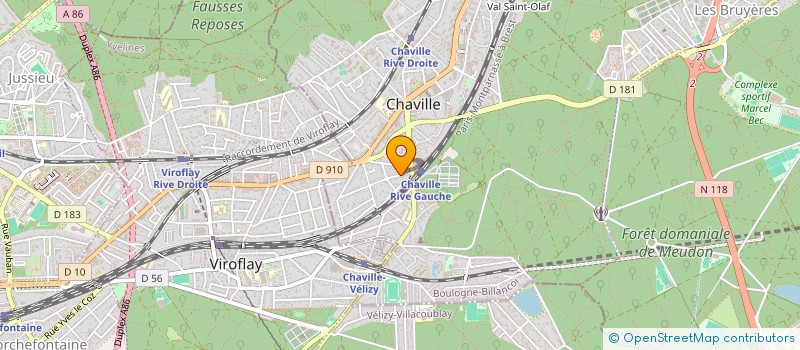 localisation de l'entreprise I.A.Z. DEVELOPPEMENT à CHAVILLE