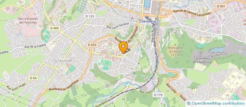 localisation de l'entreprise I.B.A.I. COURTAGE (INTERMEDIAIRE EN BANQUE ASSURANCES ET INVESTISSEMENT)  CHERBOURG-EN-COTENTIN