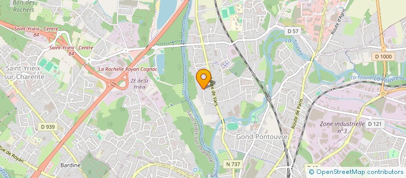 localisation de l'entreprise I.B.A.R.  GOND-PONTOUVRE