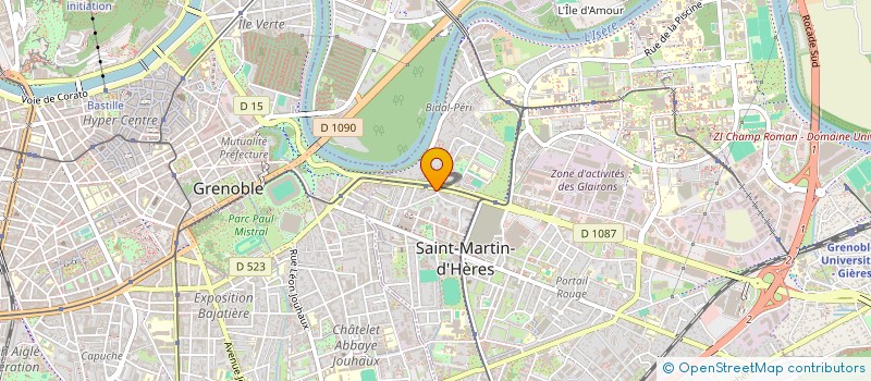 localisation de l'entreprise I.B.B.  SAINT-MARTIN-D'HERES