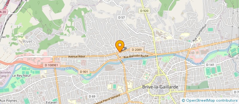 localisation de l'entreprise I.B.C.  BRIVE-LA-GAILLARDE