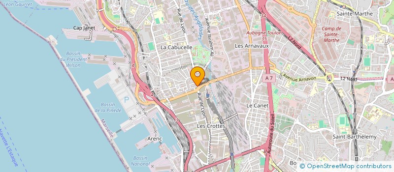 localisation de l'entreprise I.B.C.A. à MARSEILLE