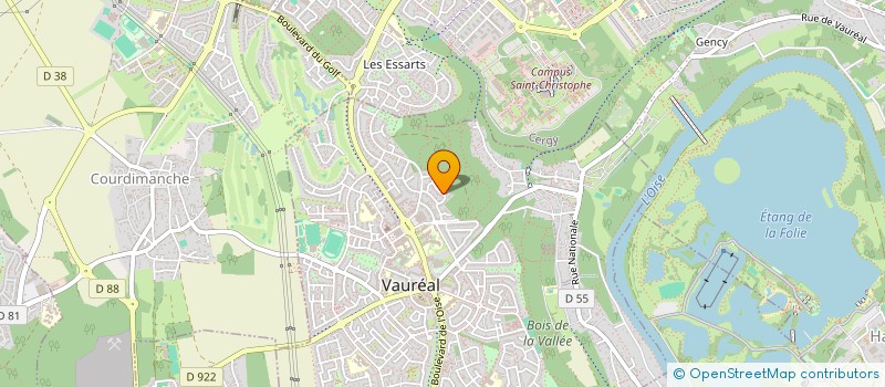localisation de l'entreprise I.B CONSULTING à VAUREAL