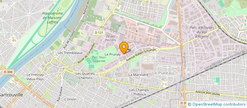 localisation de l'entreprise I.B.E. à SARTROUVILLE