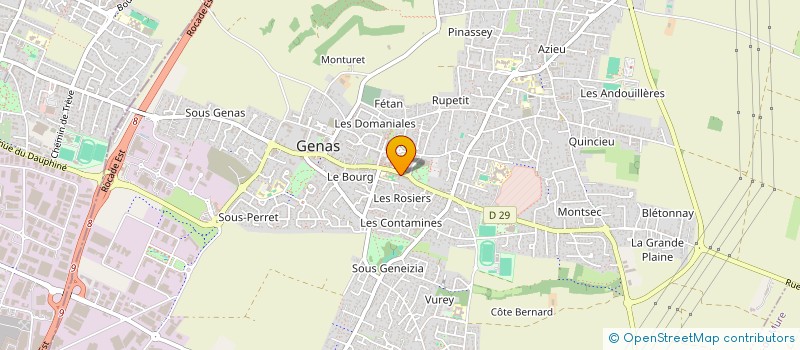 localisation de l'entreprise I.B.F. à GENAS
