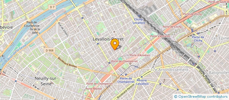 localisation de l'entreprise I.B.J. à LEVALLOIS-PERRET