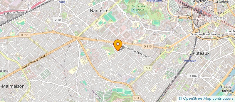 localisation de l'entreprise I.B.P à NANTERRE