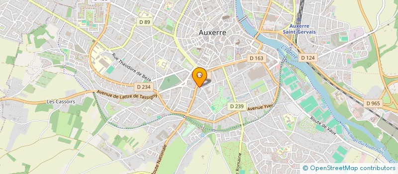 localisation de l'entreprise I.B.R. à AUXERRE