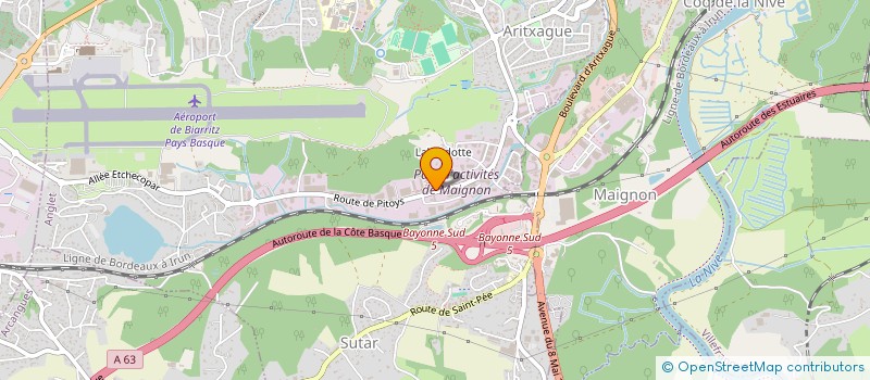 localisation de l'entreprise I B S à ANGLET