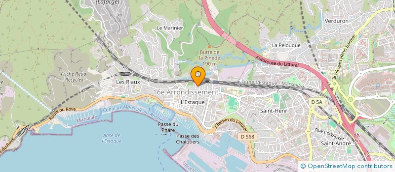localisation de l'entreprise I.B TRANSPORT à MARSEILLE 16EME
