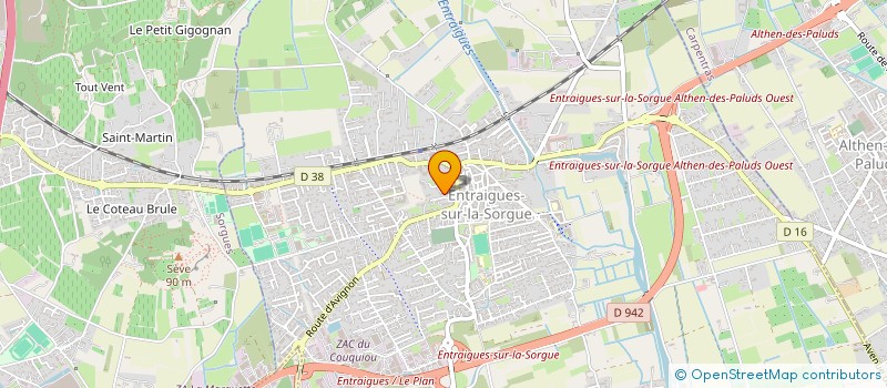 localisation de l'entreprise I.C.B.  ENTRAIGUES-SUR-LA-SORGUE