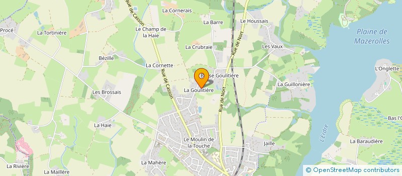 localisation de l'entreprise I.C.B.  SUCE-SUR-ERDRE