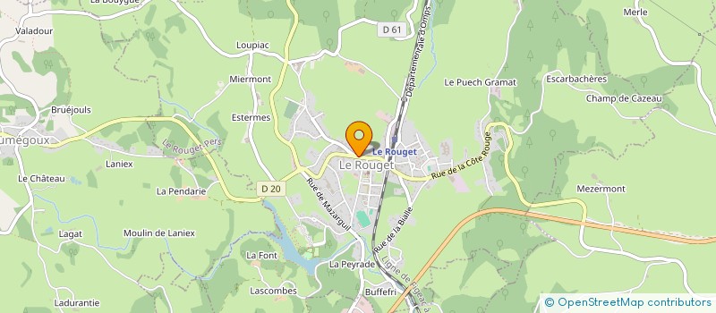 localisation de l'entreprise I.C.C. à LE ROUGET-PERS