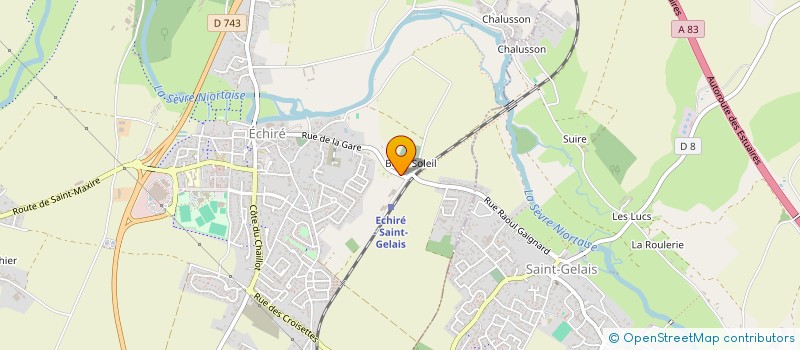 localisation de l'entreprise I C C L POITOU CHARENTES SARL  ECHIRE