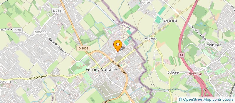 localisation de l'entreprise I.C.I. INVESTISSEMENT CONSTRUCTION IMMOBILIER à FERNEY-VOLTAIRE