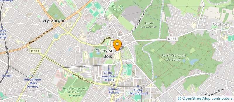 localisation de l'entreprise I.C.L (IMMOBILIERE DE CONSTRUCTION ET LOCATION) à CLICHY-SOUS-BOIS