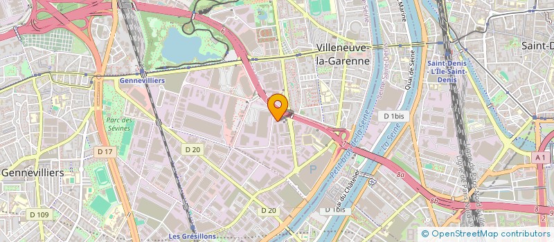 localisation de l'entreprise I.C.N.F  VILLENEUVE LA GARENNE