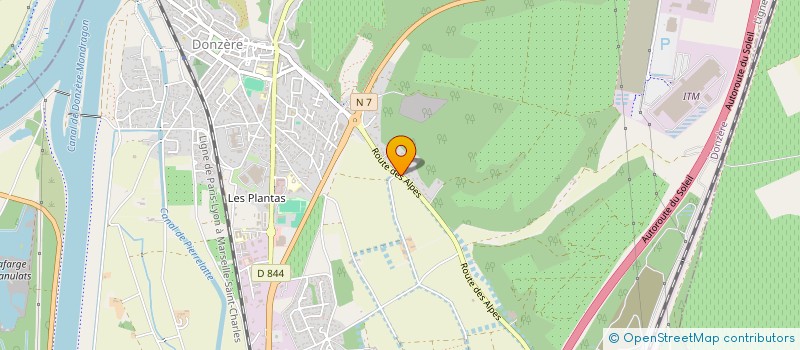 localisation de l'entreprise I.C.P.  DONZERE