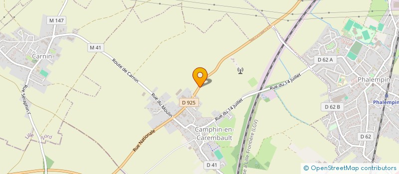 localisation de l'entreprise I.C.S. à CAMPHIN-EN-CAREMBAULT