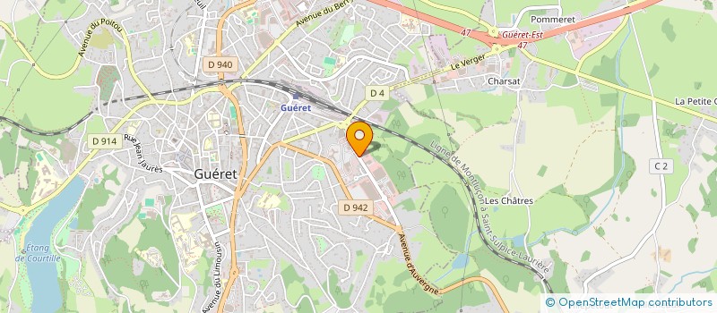 localisation de l'entreprise I.C.S.  GUERET