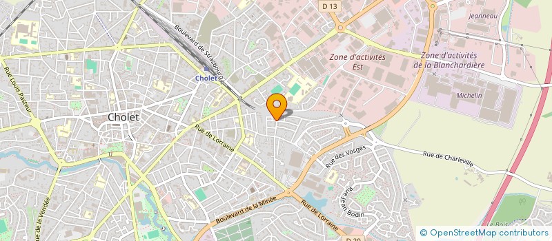 localisation de l'entreprise I-CARE à CHOLET