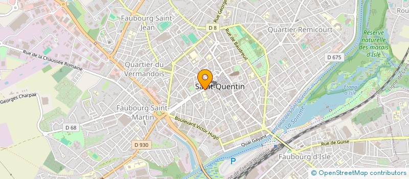 localisation de l'entreprise I.D.C IMMOBILIERE DU CENTRE à SAINT-QUENTIN