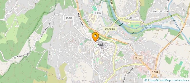 localisation de l'entreprise I.D.E. à AUBENAS